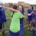 Sarah Sterman hugs goalie Sofia Gambini after defeating Skyline 3-0 in the district finals, Friday May 31.
Courtney Sacco I AnnArbor.com